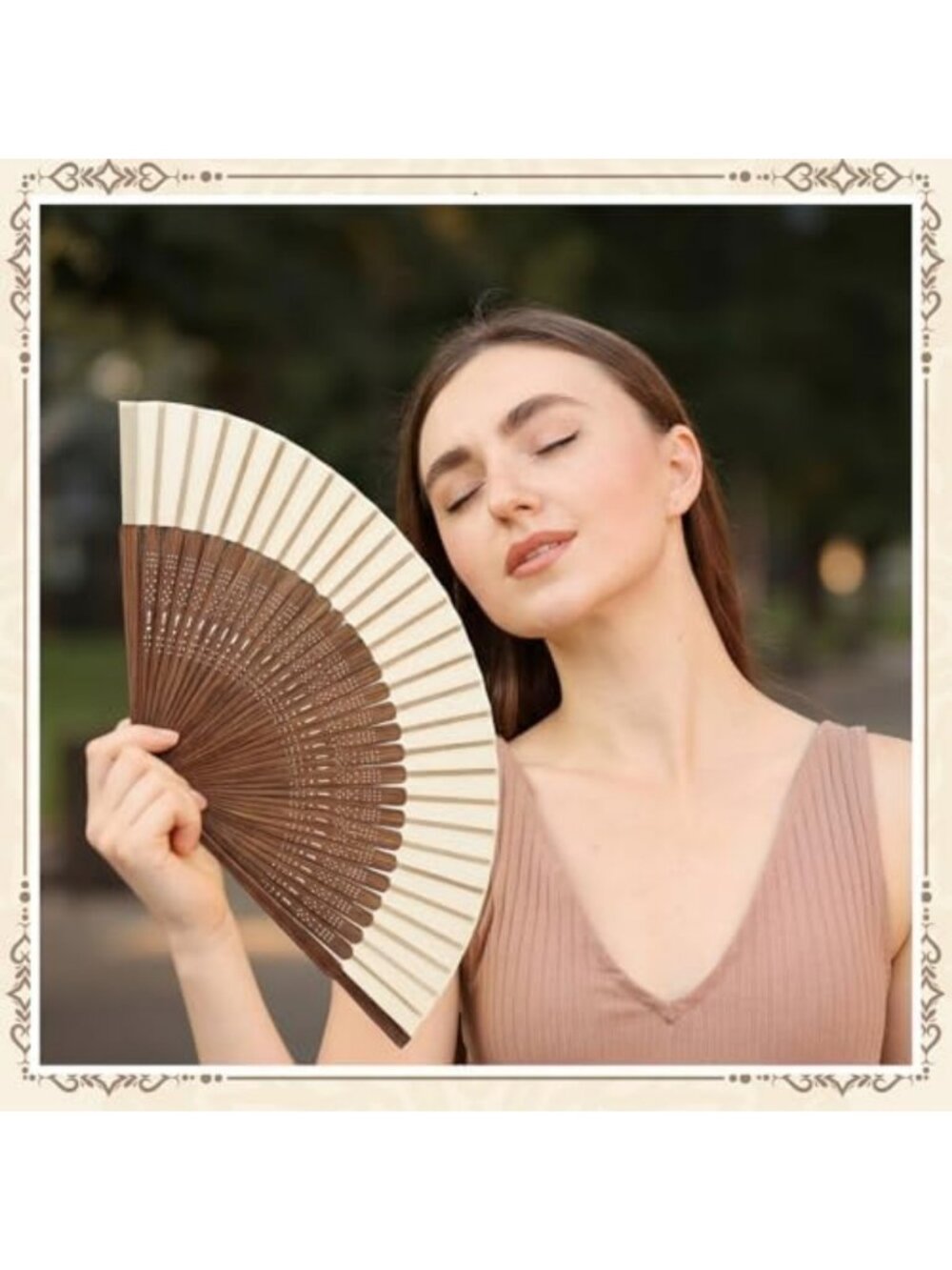 4 Pcs Foldable Hand Fans for Women - Bamboo Silk, Vintage Party Decor & Dance - Picture 2 of 6